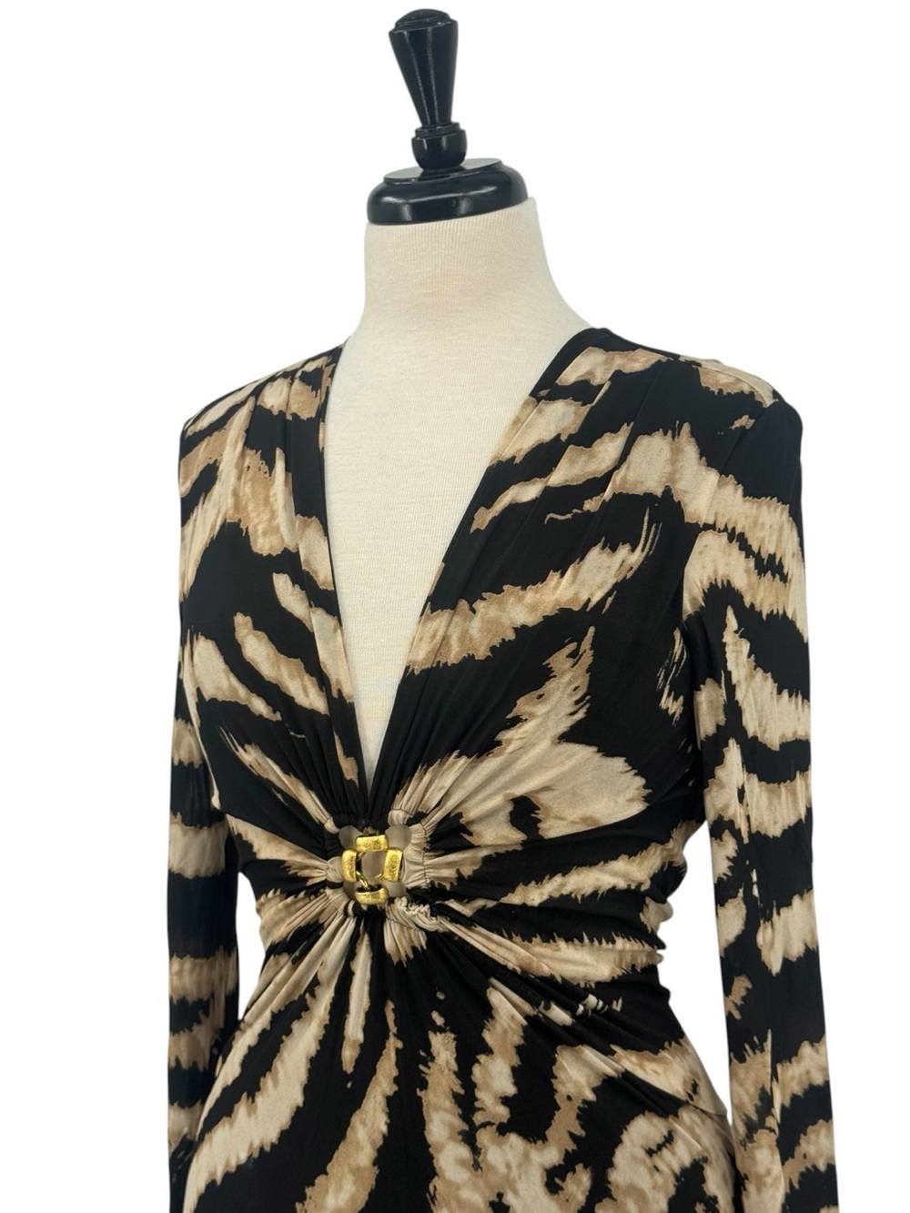 Roberto Cavalli Vintage Stretch Viscose Animal Print Dress - Picture 6 of 9
